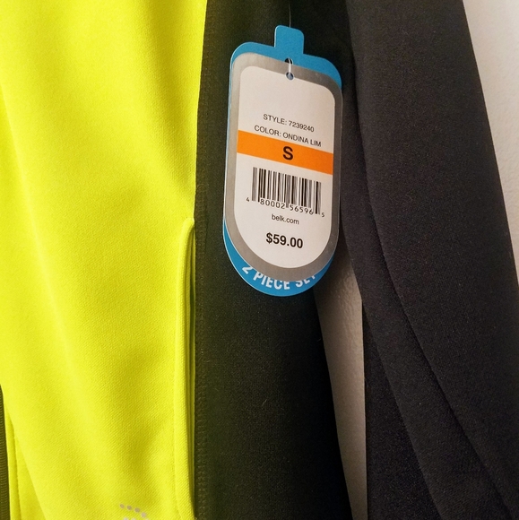 Neon green and black workout jacket - Picture 6 of 7